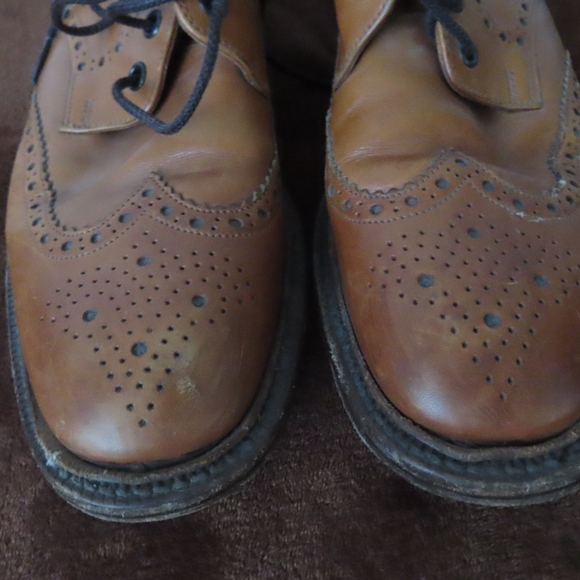 Loake 1880 BURFORD Wingtip Brogue Brown Leather Boots Size UK 8 US 9 - Picture 2 of 8